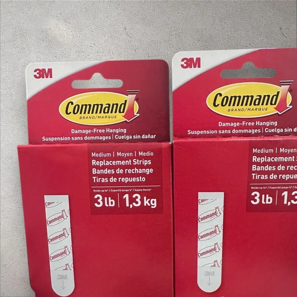 Command Foam Refill Strips (Medium 3lb) 12 Strips per pack x 4 Packs